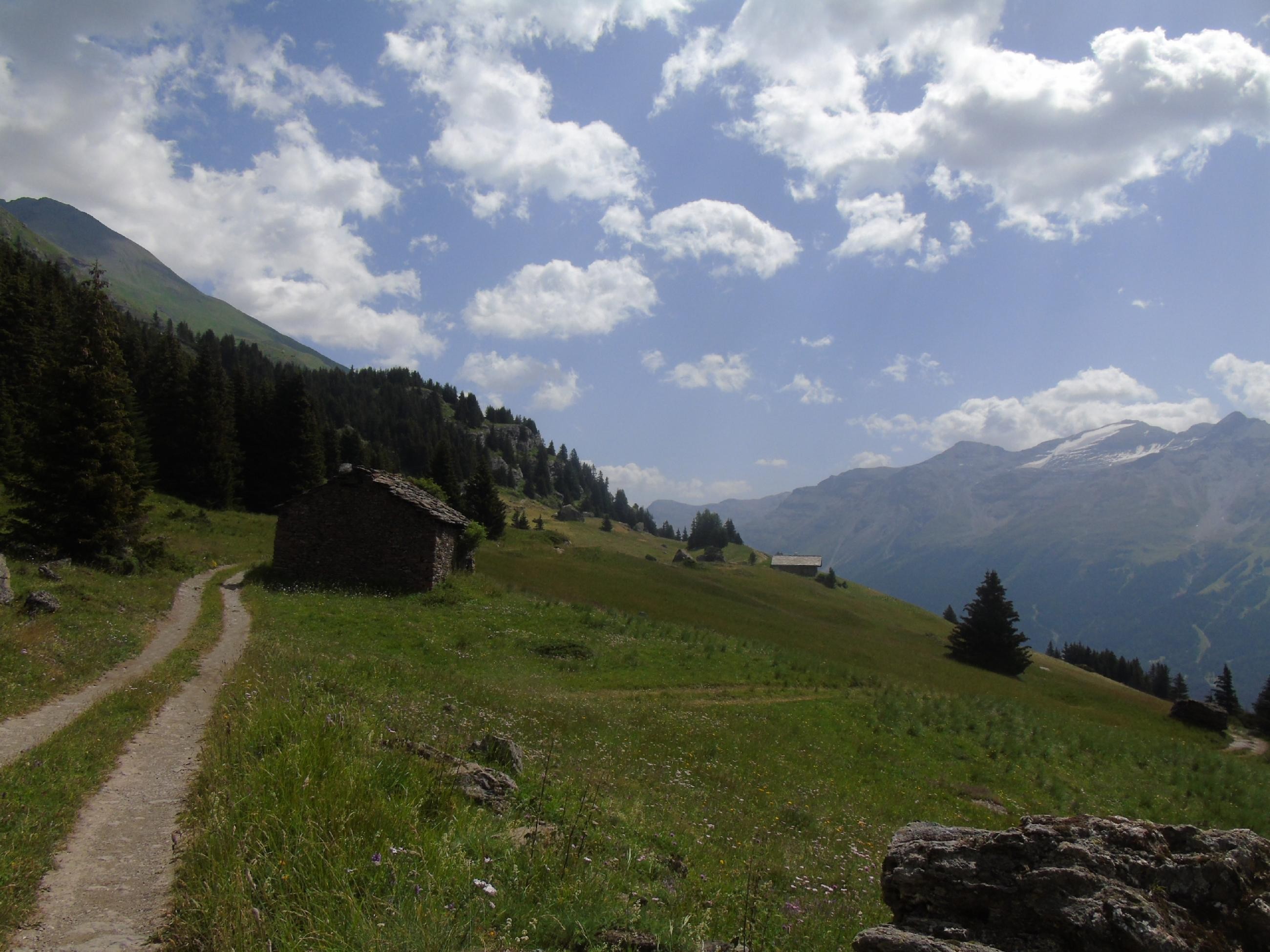 Le Cuchet, descente en VTT par le chemin du  bois de Pramania et des champs.