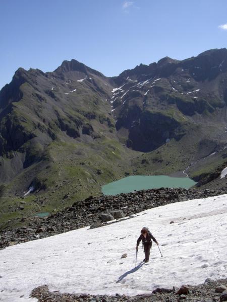 Dans la montée au col des lances