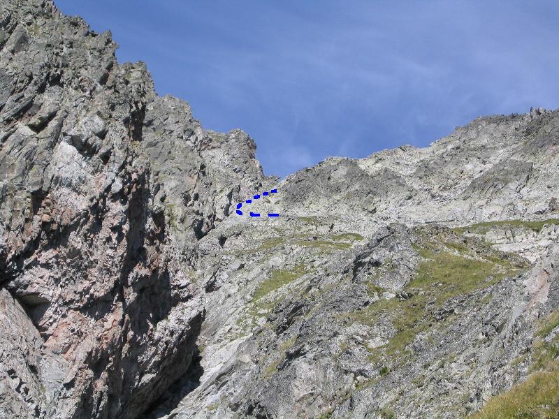 Dans la partie supérieure de la rando