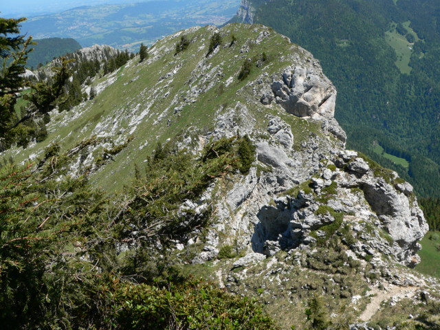 Début de l descente face NO