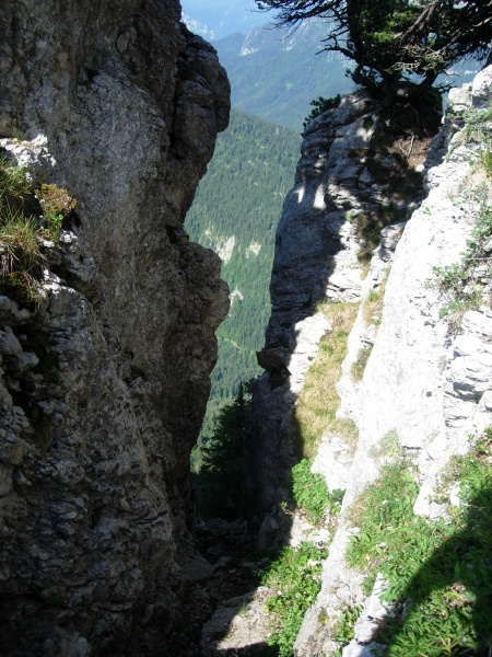 Départ de la descente sur le col de Fontanieu