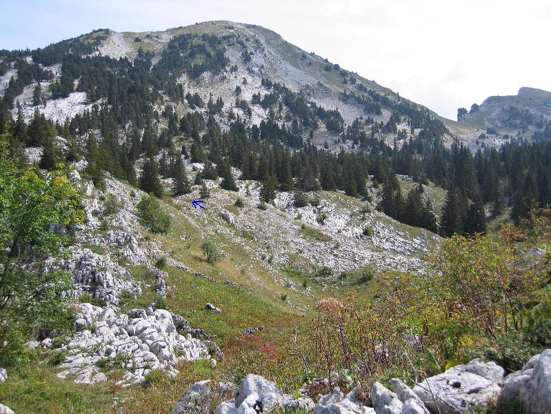 Depuis la prairie du Grand Pot