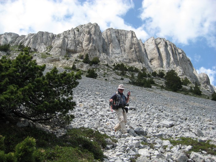 Descente dans les pierriers