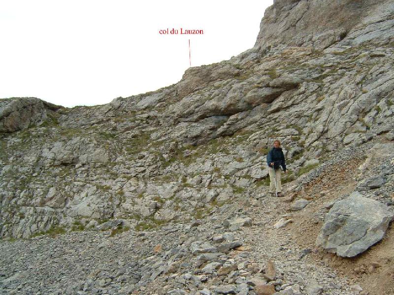 Descente dans les pierriers