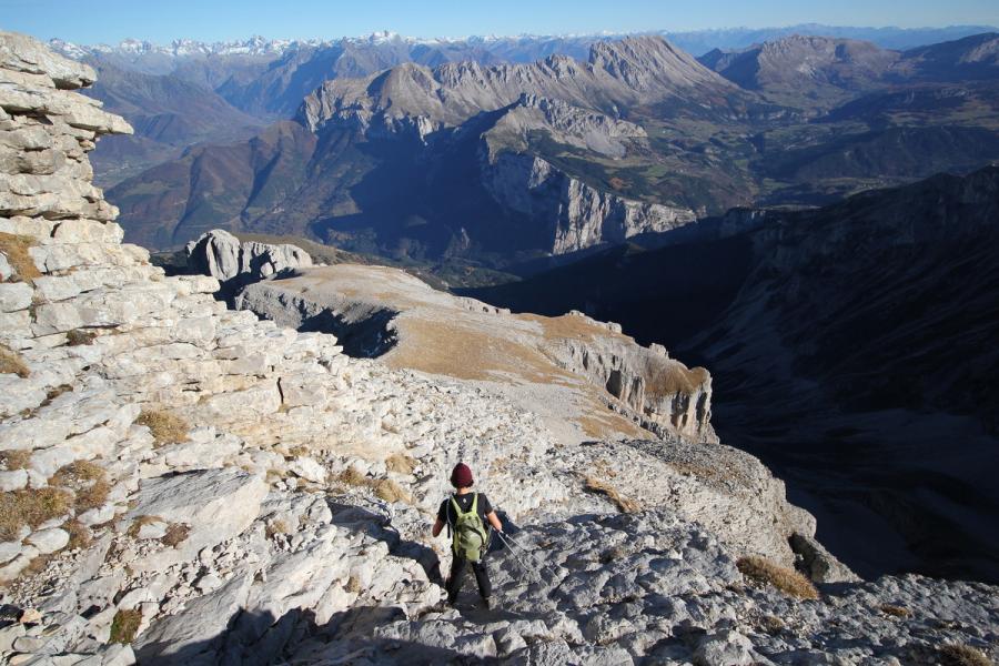 Descente voie normale