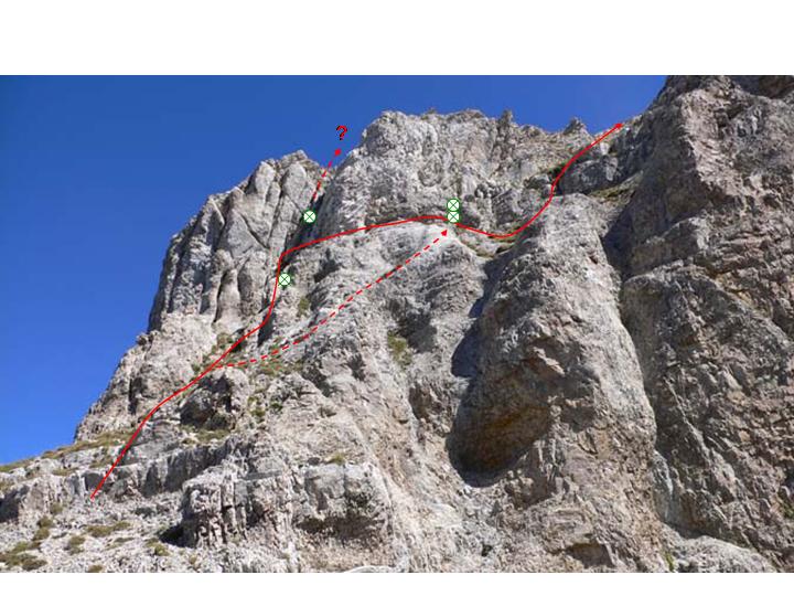 Détail de la section d'escalade