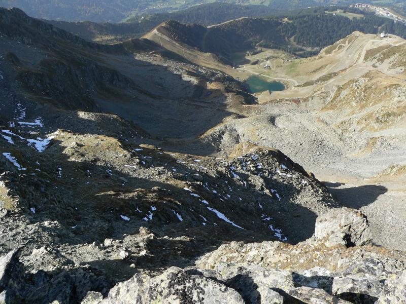 Du sommet vue sur le versant lac de la Jasse