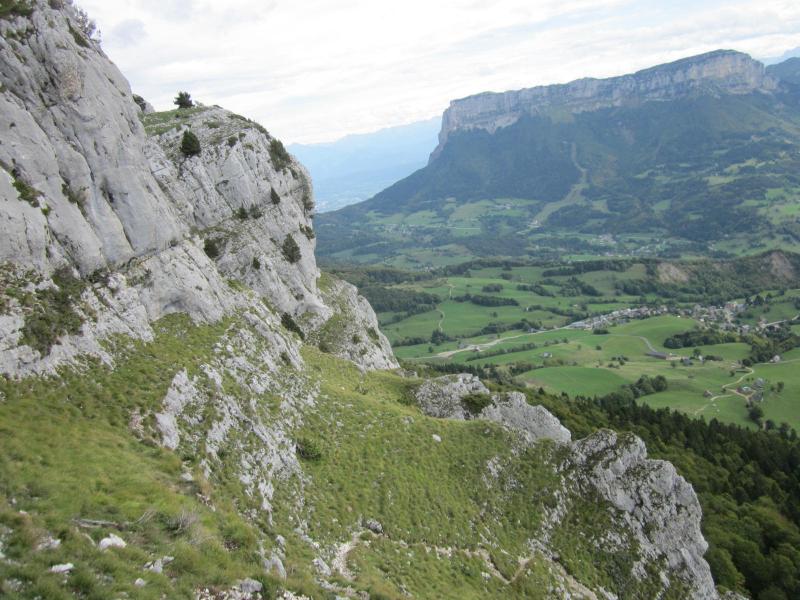dans la falaise