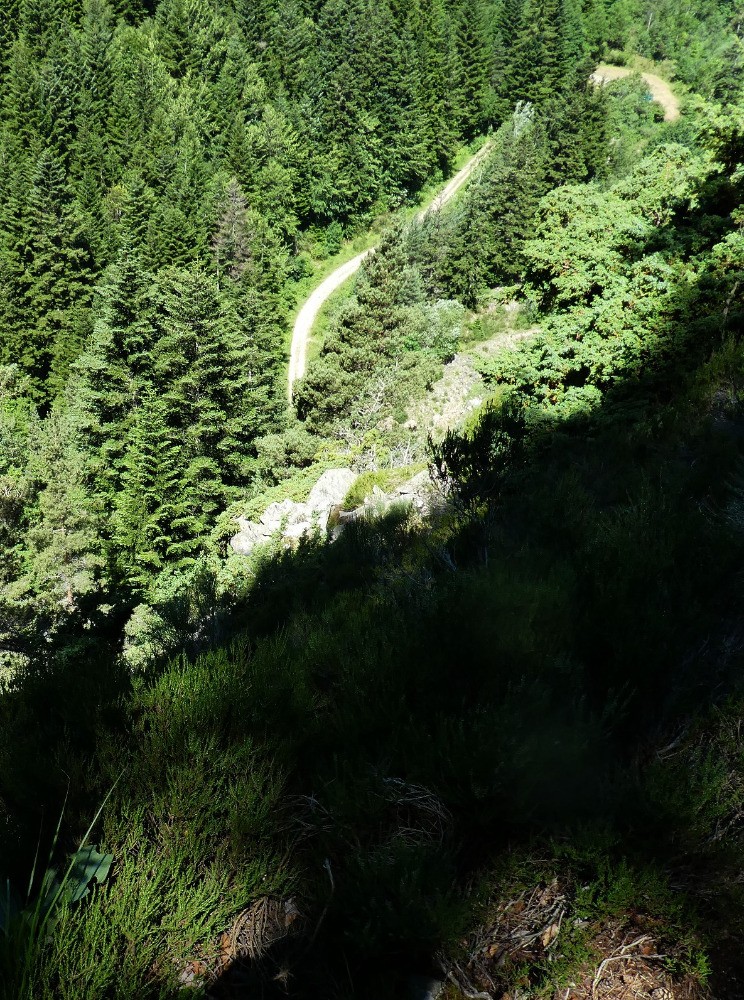 de l'arÃªte, vue plongeante vers le Coin de la Scie
