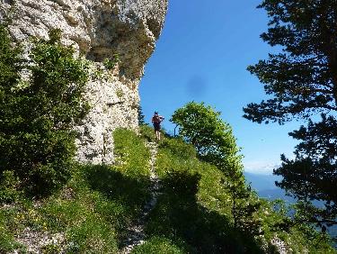DÃ©but de la vire du Platary, cÃ´tÃ© sud