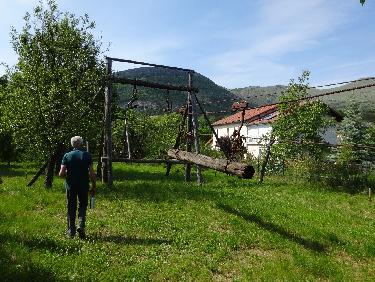 DÃ©monstration chez Monsieur Pierre Para du fonctionnement du tÃ©lÃ©phÃ©rique forestier