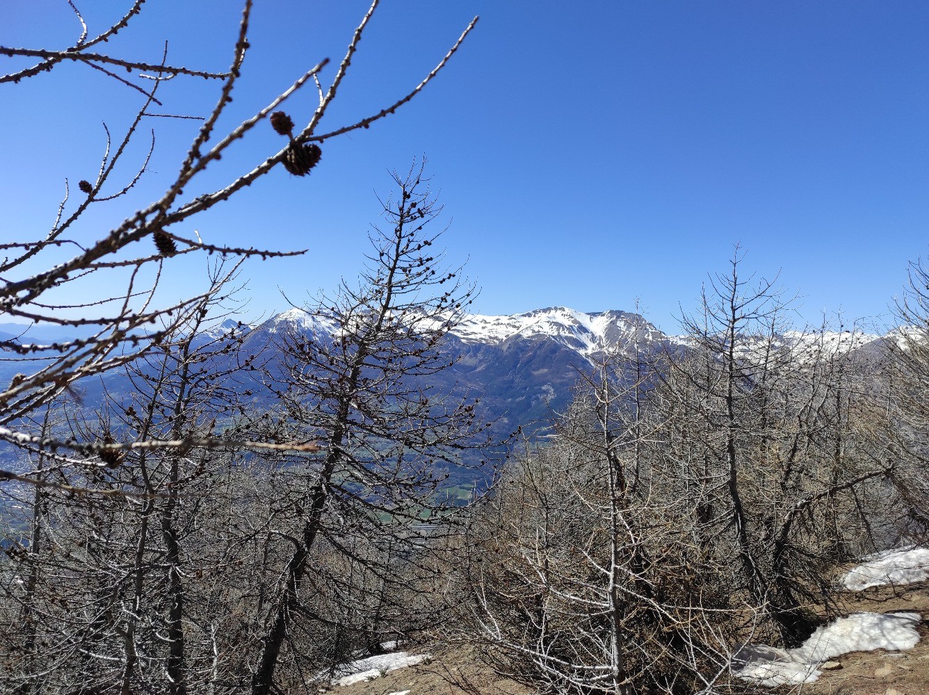 depuis la crÃªte , vers l'autre versant de la Durance