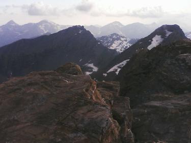 depuis le sommet - vers le pic de rochelaire et la tÃªte de couleau Ã  G ( massif de +3000 m)