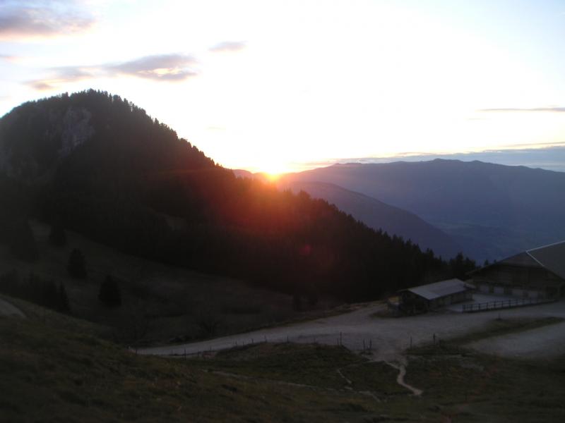dernier rayon de soleil au col de l'Aup