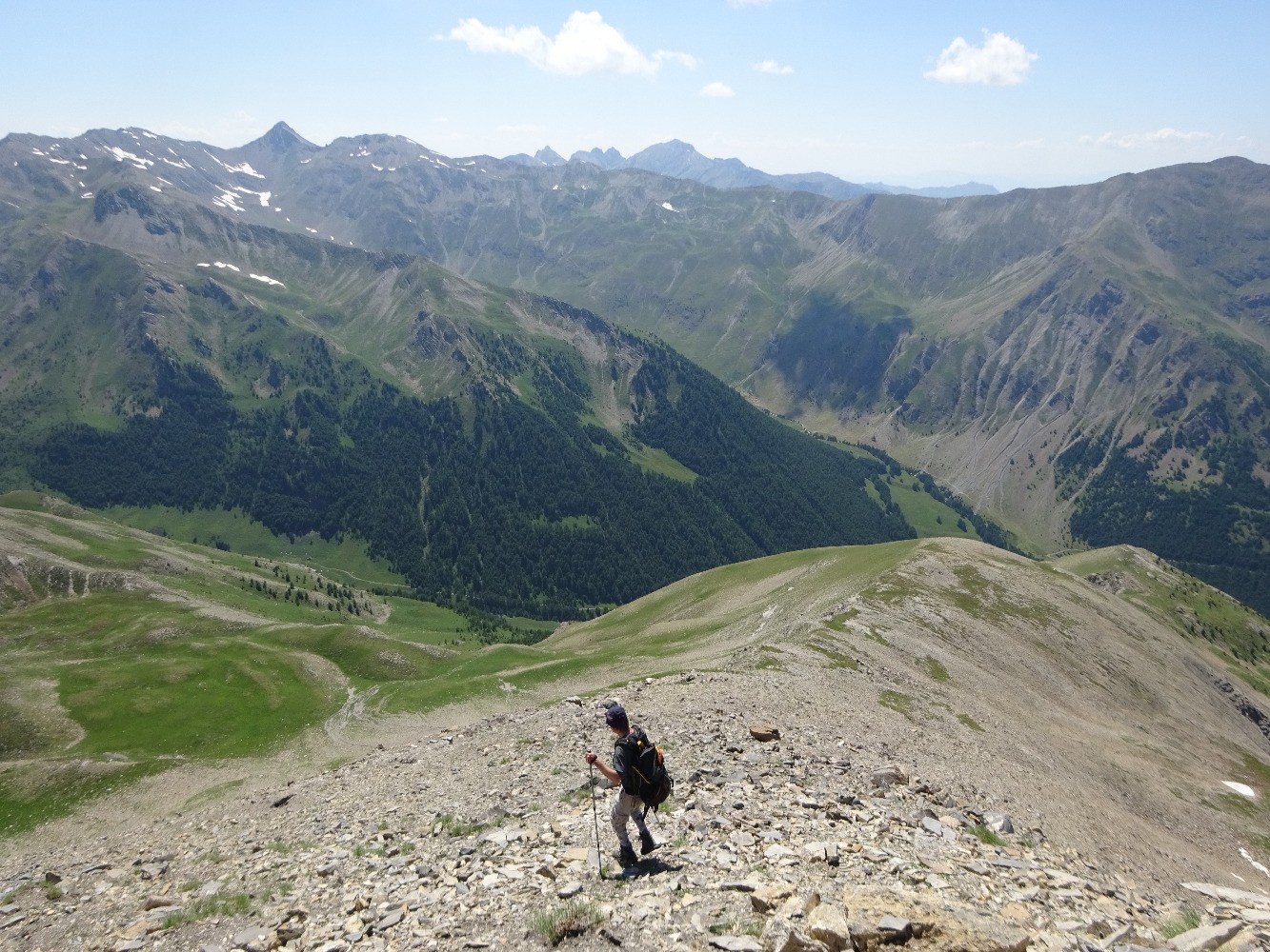 Descente de la tÃªte de Maralouches vers la tÃªte de Parapurc