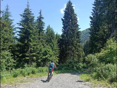 Descente par la belle piste nord 