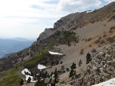 Descente par le chemin des Tuiles ou Bain
