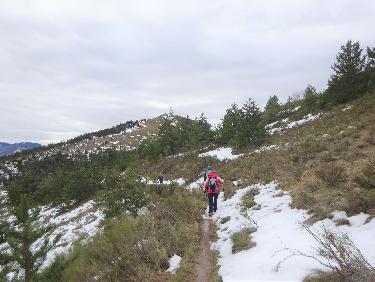 Descente vers le col St-Pierre