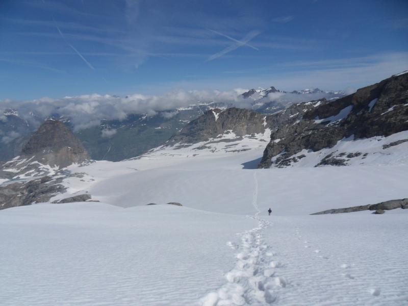 descente sur le glacier du grand Méan