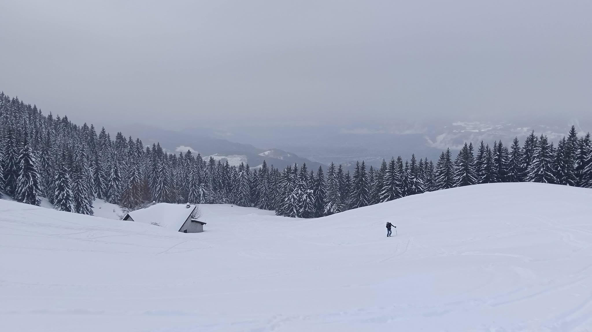 Deux rails de poudre