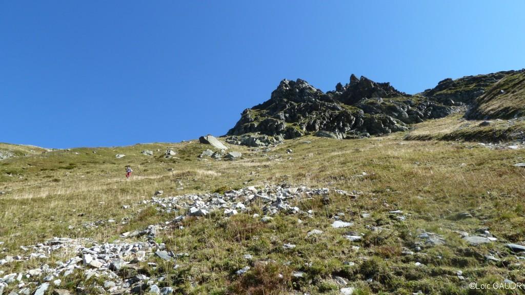 dré dans le pentu pour rejoindre la combe