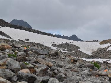 Descente du Glacier vers les lacs