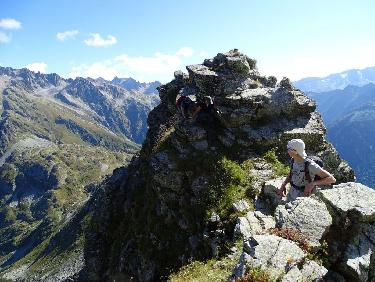 Passage exposÃ© avant le sommet de la Pointe du Sifflet