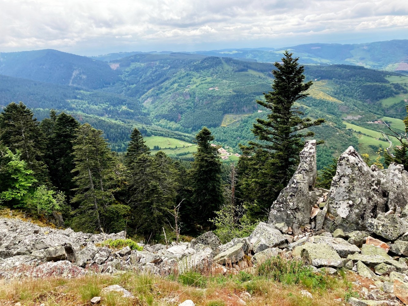 Du Grand Chirat, vue vers la vallÃ©e (SW)