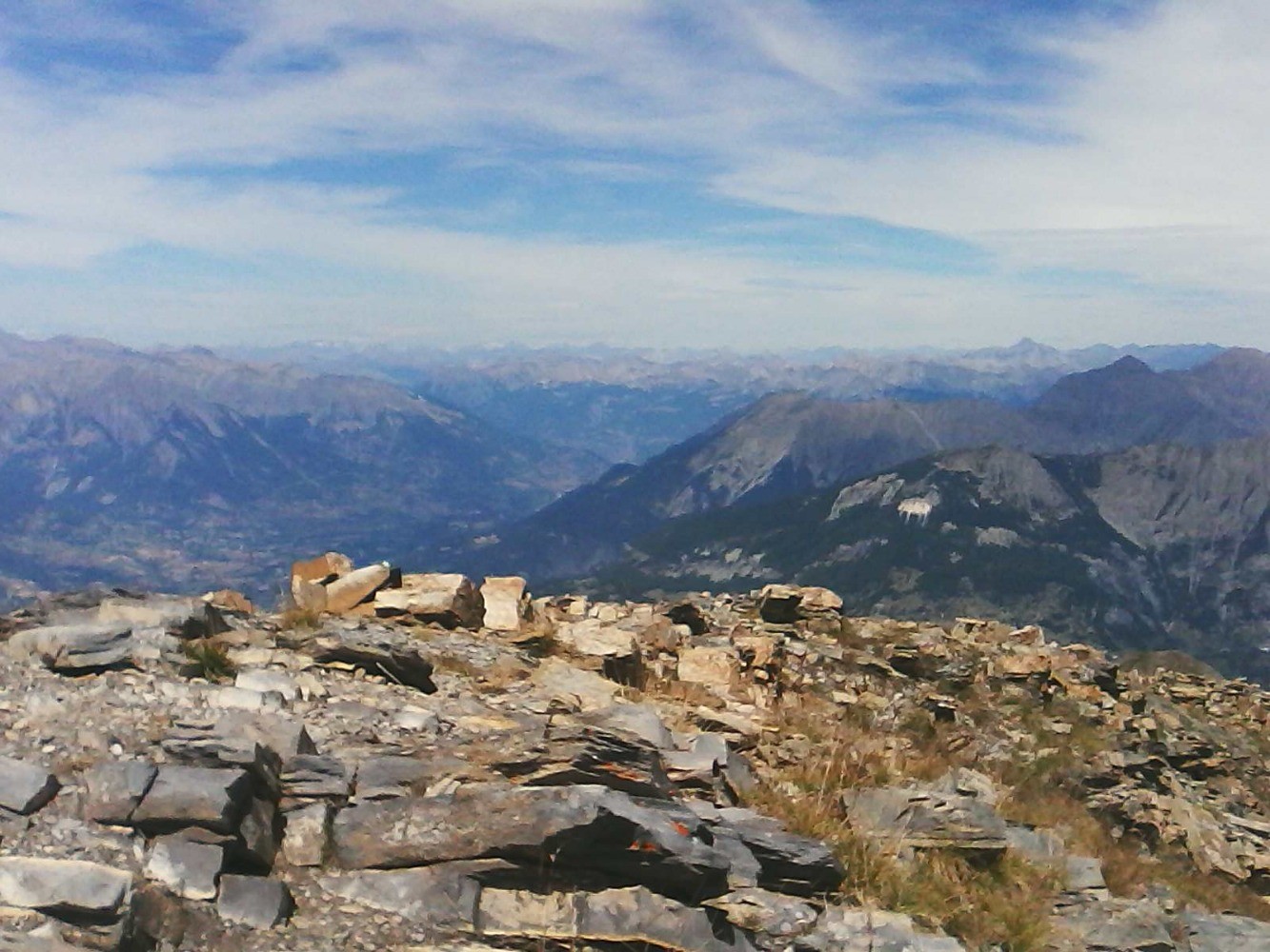 du sommet , vers le nord -ouest ( haute-durance)