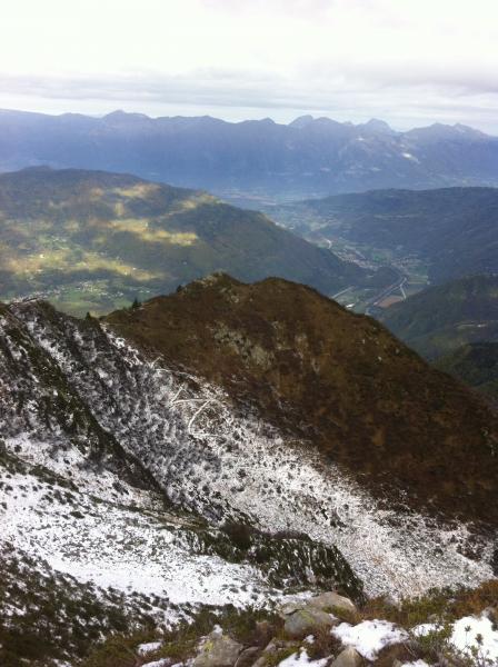 En face nord de Ripariz