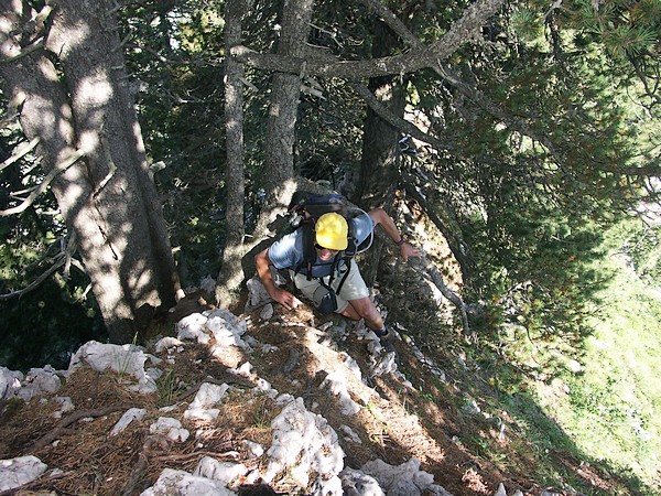 Escalade de l'arête
