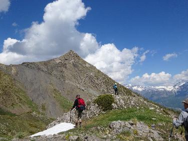 En direction de la cabane de la Baume, sous la pointe de la Pousterle