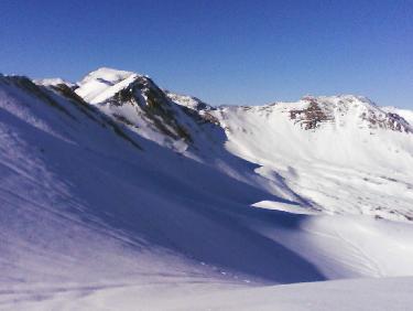 en enfilade : col des cordÃ©lias-pic de pied brun- mourre froid