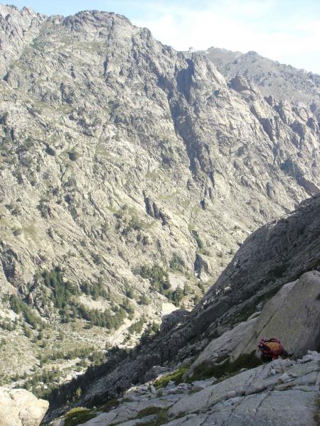 en haut du premier ressaut