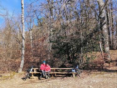 En VTT dans les Chambaran