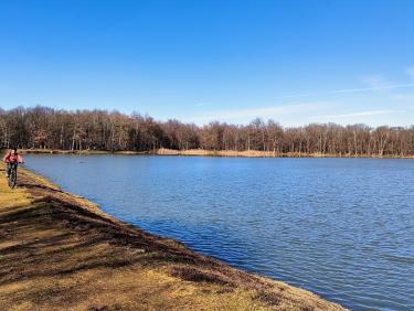 En VTT dans les Chambaran