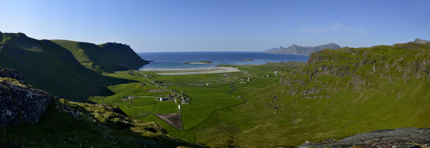 Fredvang depuis le premier plateau