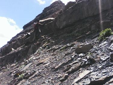 fin du contournement sous le sommet- au retour