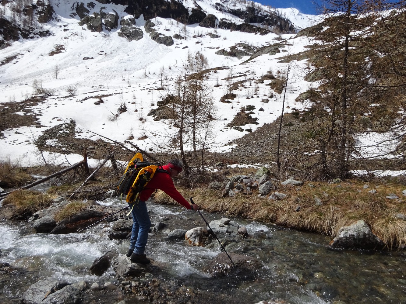 Franchissement du torrent de Chichin vers 1930m