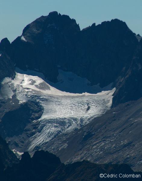Glacier du Vallon de Lanchâtra et Pointe Swan.