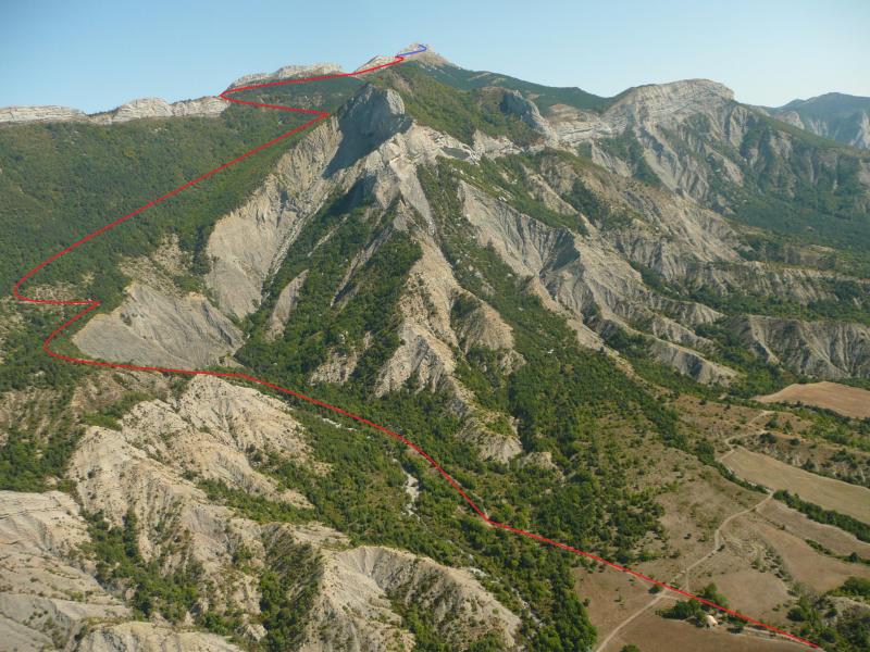 Itinéraire de montée a la Montagne d'Aujour
