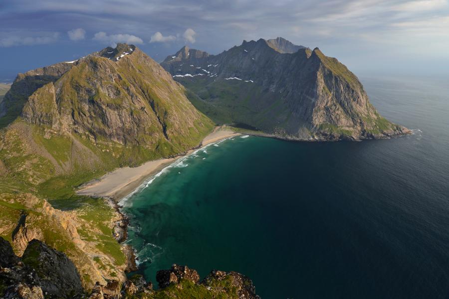 Kvalvika depuis Ryten