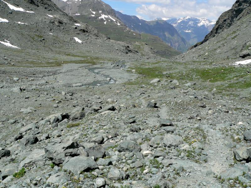L'arrivée à l'auge glaciaire