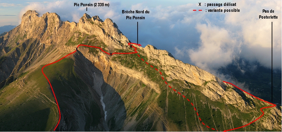 L'itinéraire de la traversée
