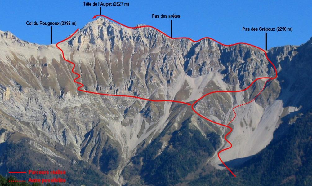 La face Ouest de la barrière E du Dévoluy
