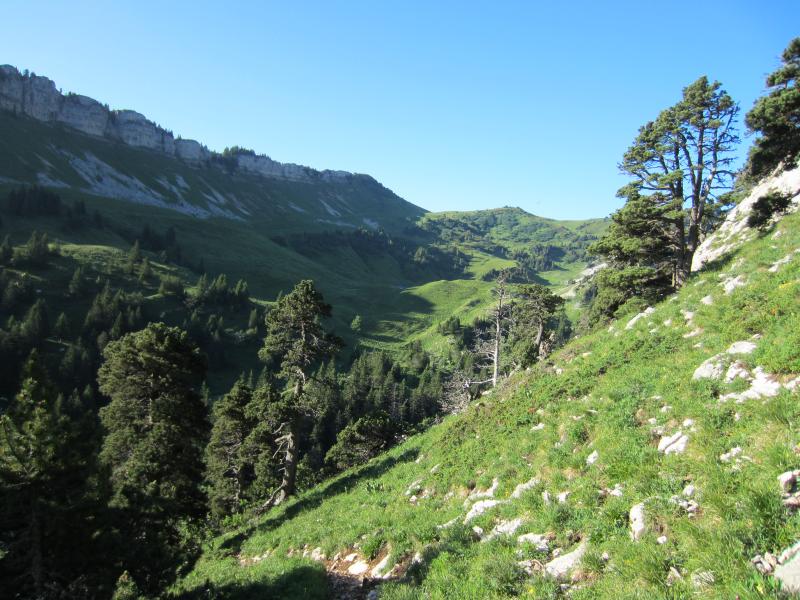 La raide montée de l'arrête Sud