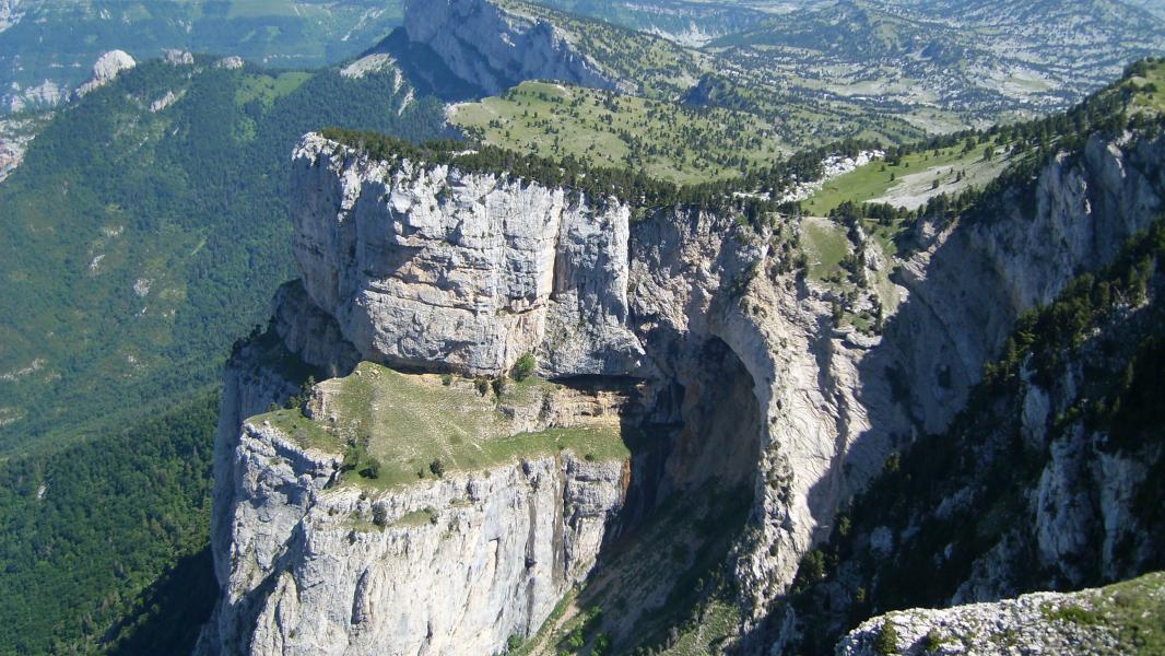 La vire du Rocher des heures