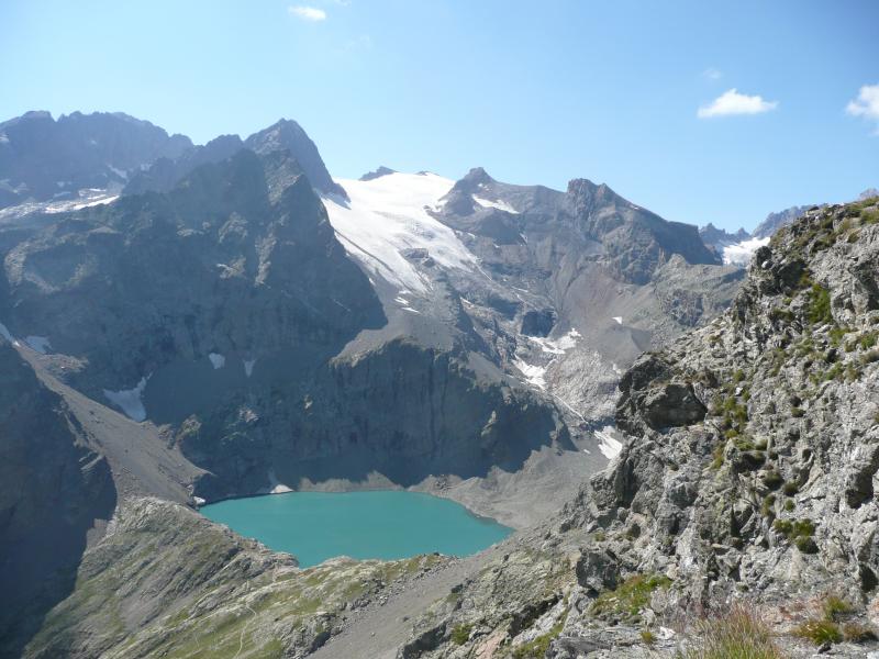 Lac de l'Eychauda et glacier Séguret Foran