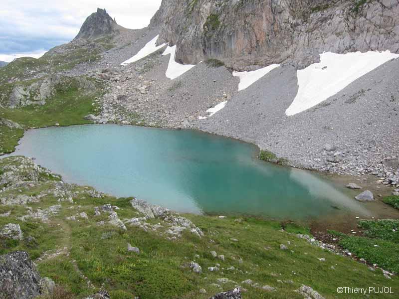 Lac de la Clarée et versant nord du col 2583