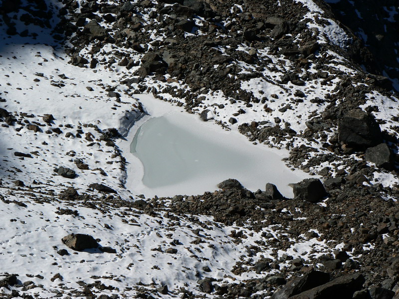Lac en formation au dessus du verrou de la Sitre